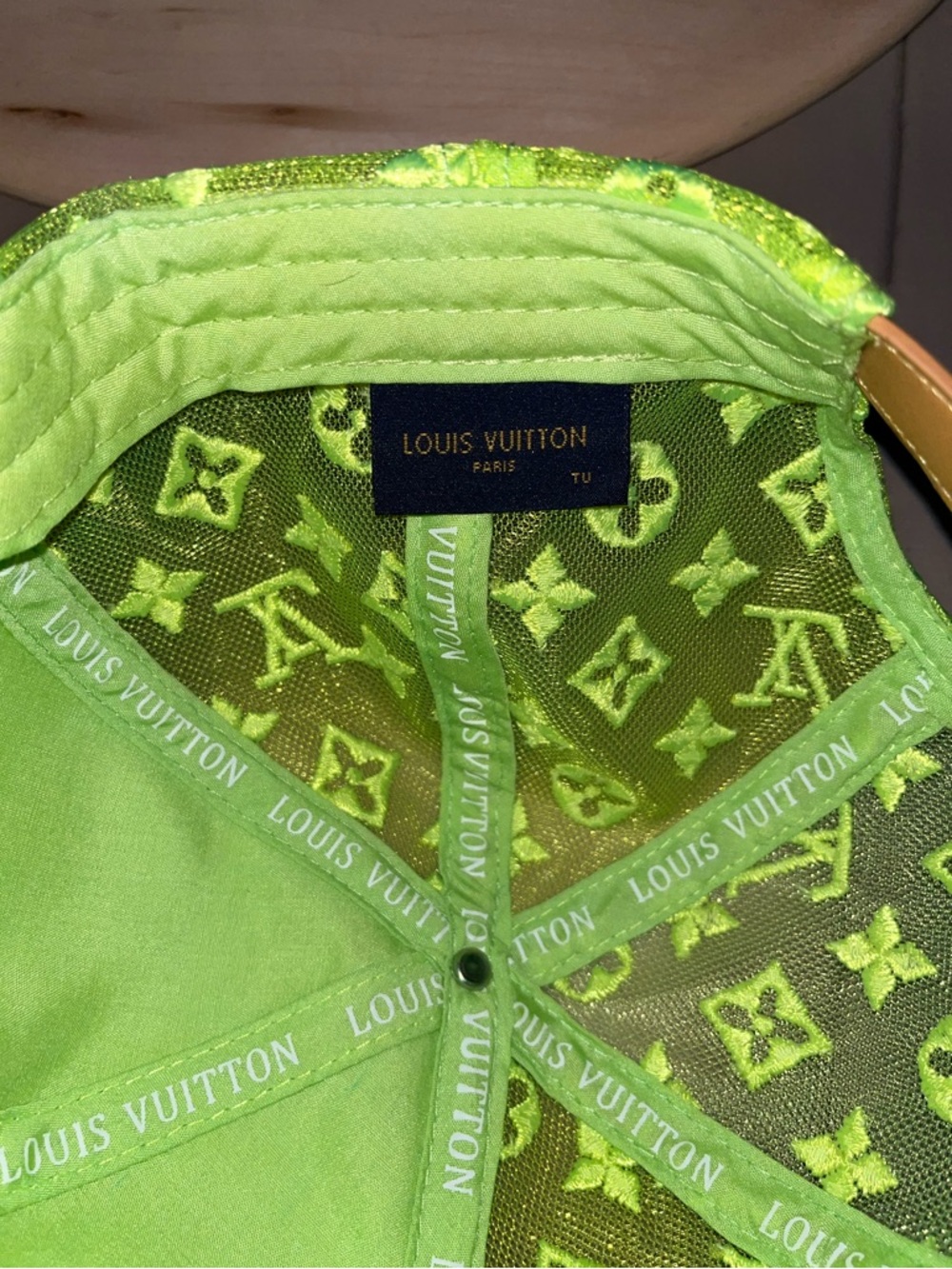 Louis Vuitton Hat Everyday LV Embroidered Green Mesh Monogram Cap VIRGIL ABLOH - Picture 6 of 8